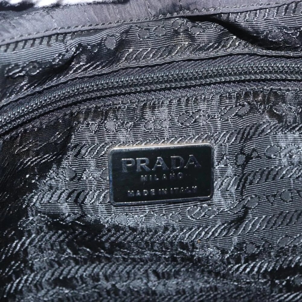 PRADA Hand Bag Nylon Black Silver Auth ka079 - Picture 11 of 16